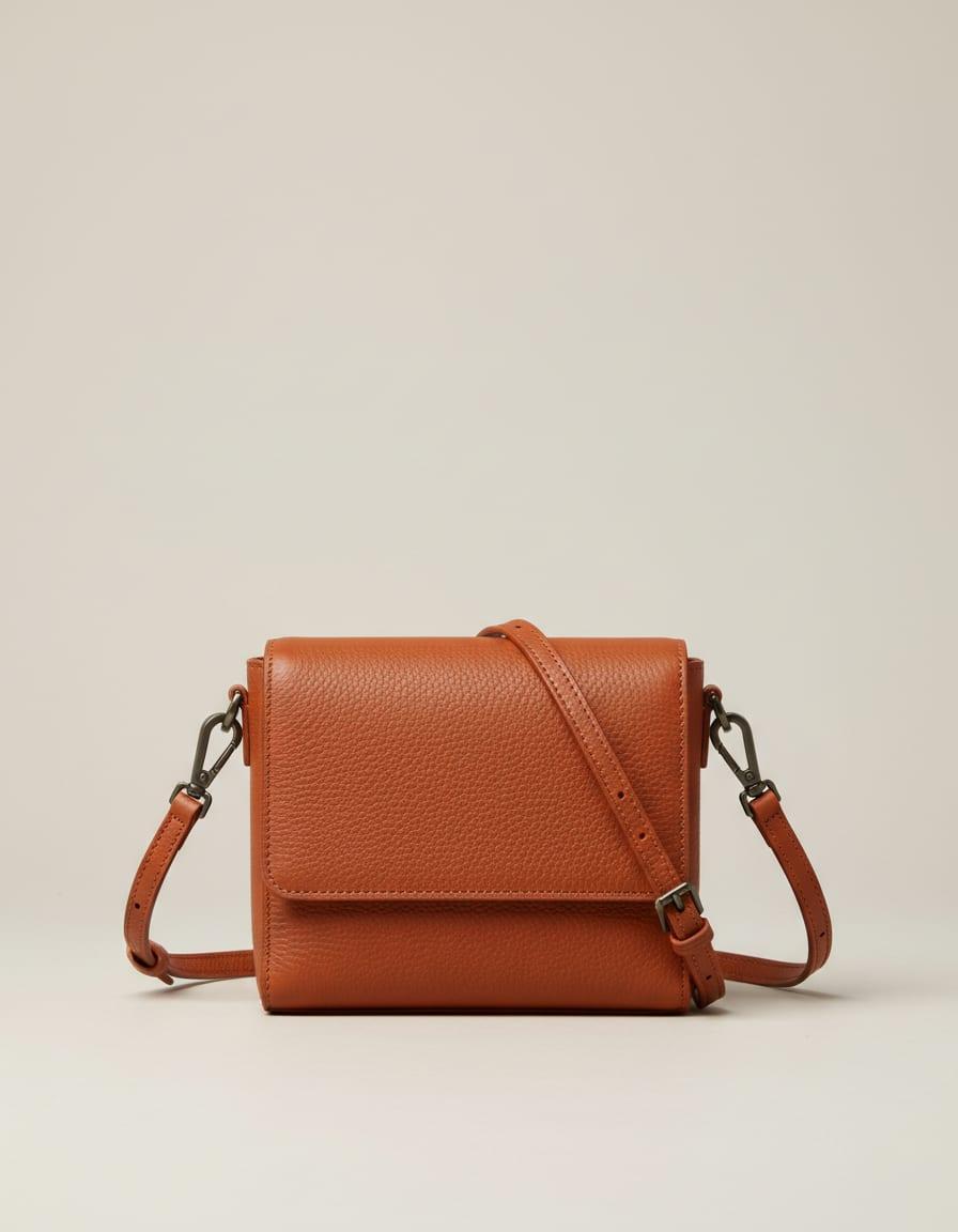Juniper Crossbody, front view on a studio backdrop